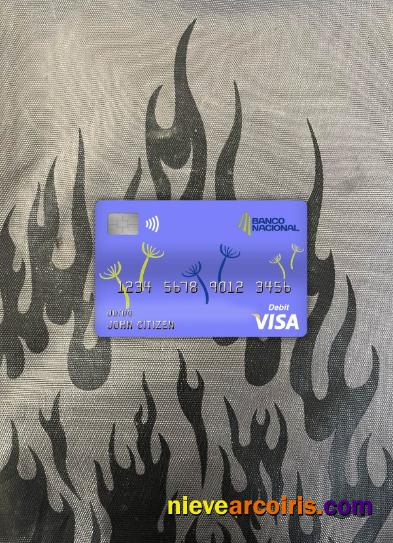 Costa Rica banco nacional bank visa card photolook